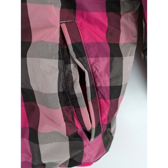 The North Face Girls Large 14/16  Puffer Jacket Reversible Down Pink Plaid - Picture 5 of 16